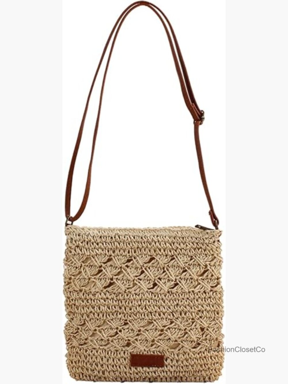 Small Straw Crossbody Bag for Women Summer Beach Shoulder Purse - Picture 1 of 6